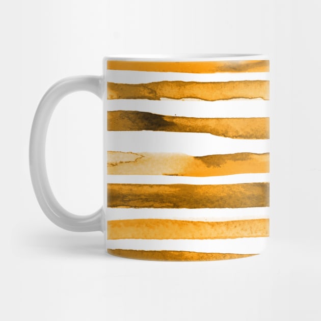 Pocket - WATERCOLOR STRIPES YELLOW by ninoladesign